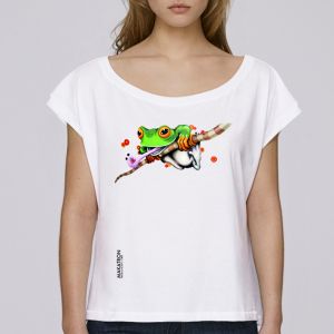 T-shirt femme Makatron : Ash Frog big