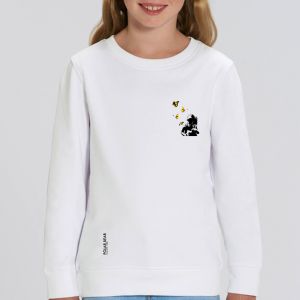 Sweat enfant Polar Bear : Kid and Butterflies small