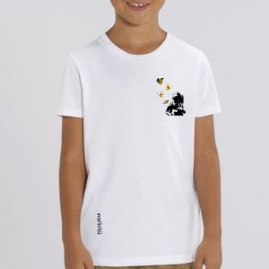 T-shirt enfant Polar Bear : Kid and Butterflies small