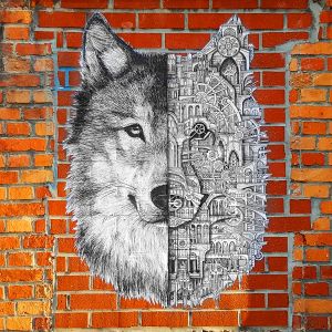T-shirt homme Ardif : Wolf mechanimal big