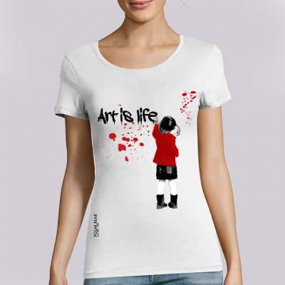 T-shirt femme Polar Bear : art is life big