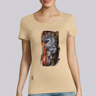 T-shirt femme Ardif : Seahorse Mechanimal big
