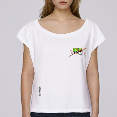 T-shirt femme Makatron : Ash Frog small