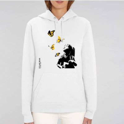 Sweat Femme Polar Bear : Kid and Butterflies big