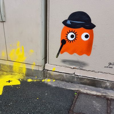 Sweat enfant Oak Oak : Orange Ghost Revenge small